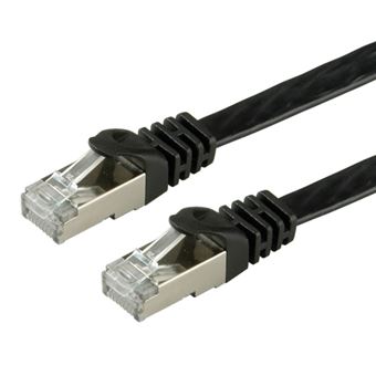 Cabo de Rede VALUE FTP Cat.6 Flat Network Cable, black 3 m | Preto - 1