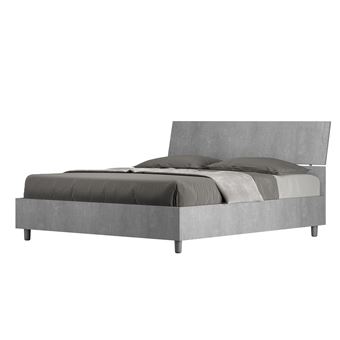 Cama de Casal Queen Size sem Estrado Ityhome Demas 160x200 cm | Cabeceira Inclinada cimento - 1