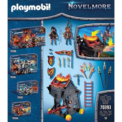 Playmobil Novelmore - Mobile Catapult Fortress - 70391 - 74 Part