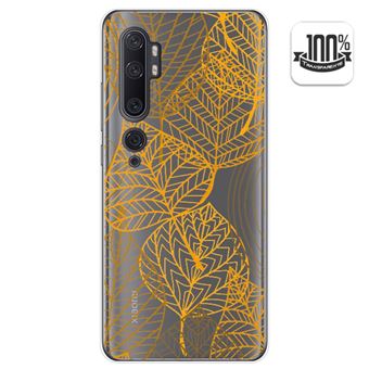 Capa Tumundosmartphone de Gel Transparente para Xiaomi Mi Note 10 design folhas desenhos - 1