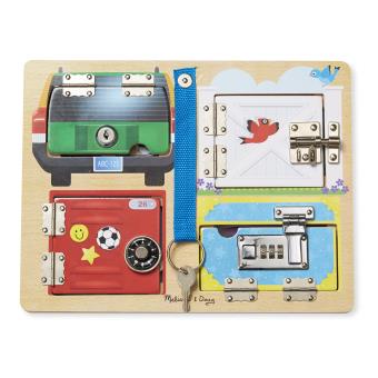 Brinquedo educativo Melissa & Doug Lock And Latch Board - 1