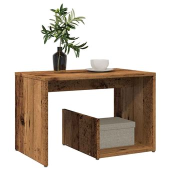 Mesa de apoio vidaXL | madeira velha 59x36x38 cm | madeira trabalhada - 1