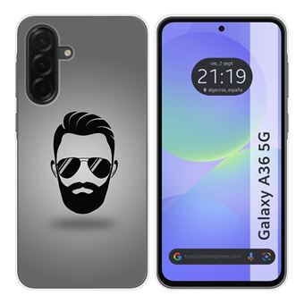 Capa TUMUNDOSMARTPHONE de Silicone para Samsung Galaxy A36 5G Desenhos de design de barba - 1