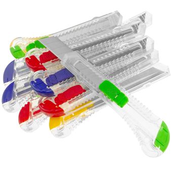 Cortador de Plástico PrimeMatik com Lâmina de 18 mm | Inclui 12 Cutter - 1