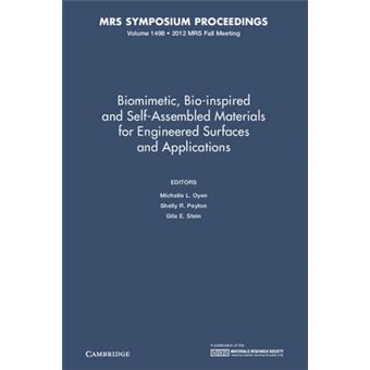 Biomimetic, Bio-inspired and Self-Assembled Materials for Engineered Surfaces and Applications - Hardback - 2013 - 1