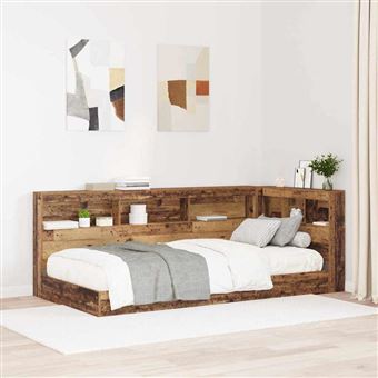 Cabeceira de armazenamento com prateleira vidaXL | Madeira antiga | 80 cm - 1
