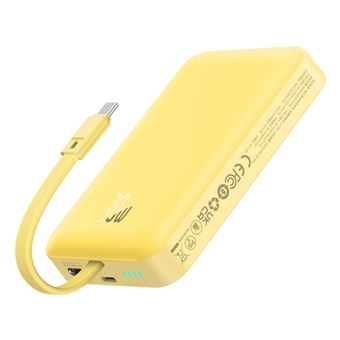 Power Bank Baseus MAGSAFE MINI TYPE-C WIRELESS POWERBANK 10.000 MAH 30W-SARI | 10000 mAh | Amarelo - 1