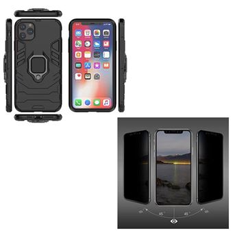 Kit Película 5D Anti-Spy com Capa 3X1 Military Defender para iPhone 11 Pro - Preto - 1
