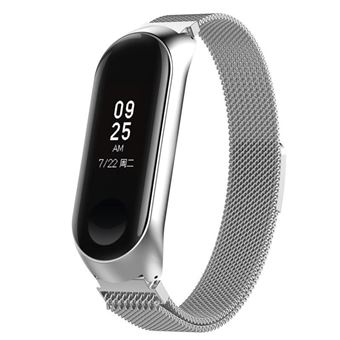 Bracelete Milanese com Fecho Magnético G4M para Xiaomi Mi Band 6 / Mi Smart Band 6 - Cinza - 1