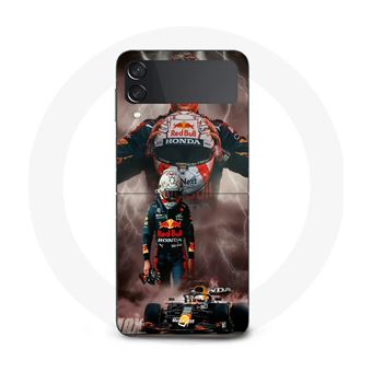 Capa Maniacase para Samsung Galaxy Z Flip3 Verstappen Flash Capacete Fórmula 1 F1 - 1