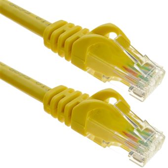 Cabo de Rede BeMatik Ethernet LAN UTP RJ45 Cat.6A 1 m Amarelo - 1