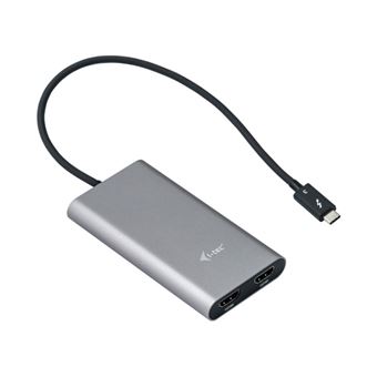 Adaptador Gráfico Usb i-tec TB3DUAL4KHDMI | Cinzento, Turquesa - 1