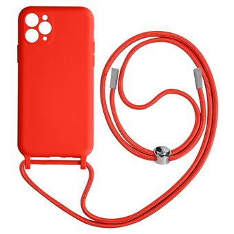 Capa Cordão Avizar Para Iphone 11 Pro | Bracelete Semi-Rígido | 80Cm - Vermelho - 1