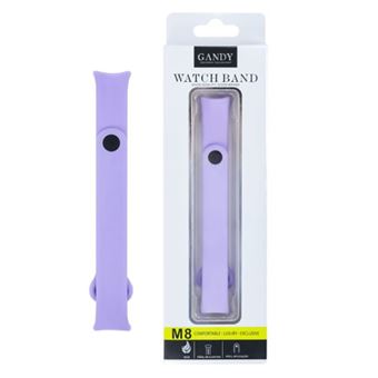 Bracelete/Pulseira de Silicone Gandy Compatível com Mi Band 8 - Lilás - 1
