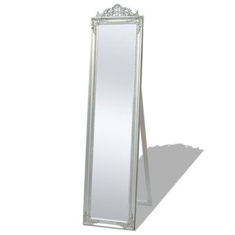 Espelho de Pé vidaXL | Estilo Barroco | 160x40 cm | prateado - 1