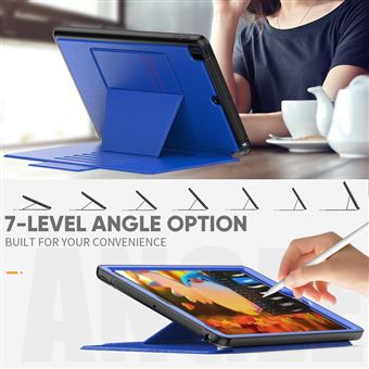 Capa Pu + Tpu magunivers com Suporte de Pontapé | Ranhura para Cartões e Ranhura para Canetas Azul para Ipad 10.2 (2021)/(2020)/(2019) - 1