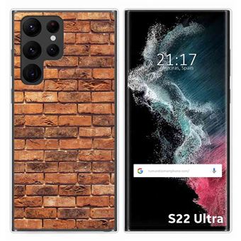 Capa Tumundosmartphone de silicone para Samsung Galaxy S22 Ultra 5G design tijolo 04 desenhos - 1