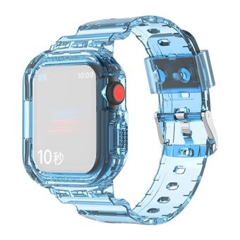 Bracelete e TPU Magunivers para Apple Watch Series 8/7 45mm/6/5/4/SE/SE (2022) 44mm/3/2/1 42mm - azul transparente - 1
