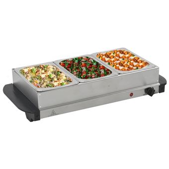Buffet Quente vidaXL 200 W 3X1,5 L Aço Inoxidável - 1