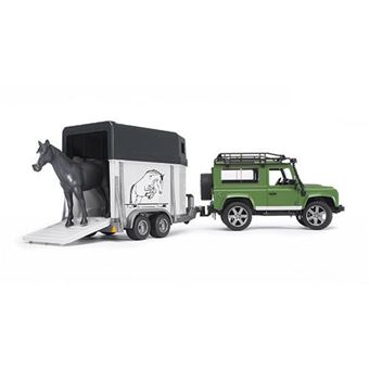 Land Rover de Brincar Bruder Defender Station Wagon com Atrelado e Cavalo - 1