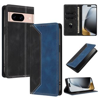 Capa FLOODKING para Google Pixel 8A | Couro Premium Bicolor | Porta-Cartões | RFID | Suporte | Azul Escuro - 1