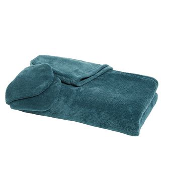 Cobertor com capuz e luvas HOGARMYCTEX | Azul Petróleo - 1