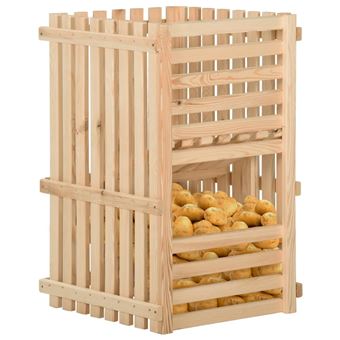 Caixa para batatas vidaXL | 50x50x80 cm | pinho maciço - 1