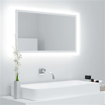 Espelho para Casa de Banho vidaXL LED 80x8,5x37 cm contraplacado branco - 1