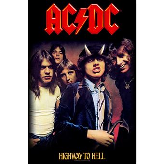 Poster Rock Off AC/DC - Highway to Hell | Textile Poster | 70 cm x 106 cm - 1