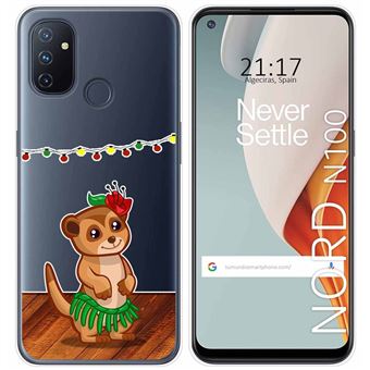 Capa Tumundosmartphone de Gel Transparente para Oneplus Nord N100 desenhos de design  Meerkat - 1