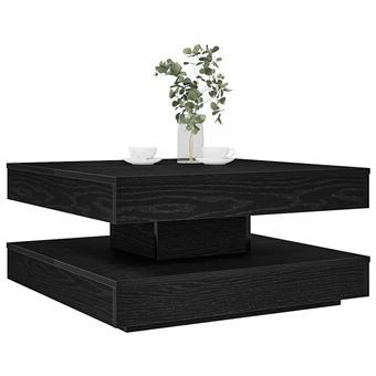 Mesa de centro vidaXL | rotativa a 360 graus | 70x70x34,5 cm | preto - 1