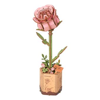 Puzzle 3D ROBOTIME Flora Pink Rose | 104 Peças - 1