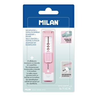 Afia + Borracha Milan Stick Antibacteriana Rosa Bym10141Ibgp - 1