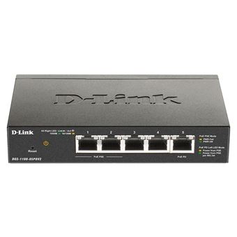 Switch de Rede D-Link DGS-1100-05PDV2 | Preto - 1