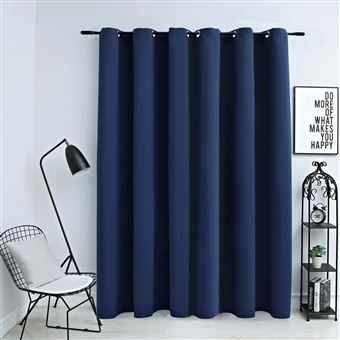 Cortina Blackout vidaXL | Argolas em Metal | 290x245cm | Azul - 1