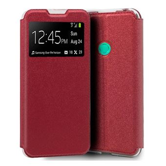 Estojo de suporte Tumundosmartphone de livro com janela para Huawei P Smart 2020 em vermelho - 1