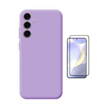 Kit Vidro Temperado + Capa Silicone Líquido Phonecare para Samsung Galaxy S24 FE | Roxo - 1