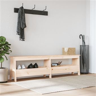 Banco de corredor vidaXL | 160x28x45 cm | madeira de pinho maciça - 1