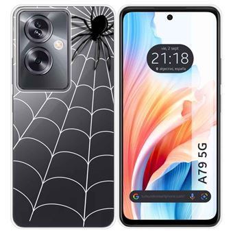 Capa Tumundosmartphone de silicone transparente para Oppo A79 5G design de aranha de desenho animado - 1