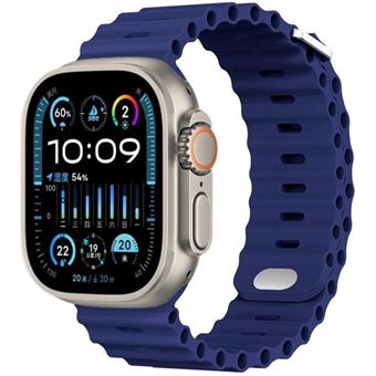 Bracelete Ocean Waves Antiimpacto para Apple Watch Series 9 45mm | Azul Meia-Noite - 1