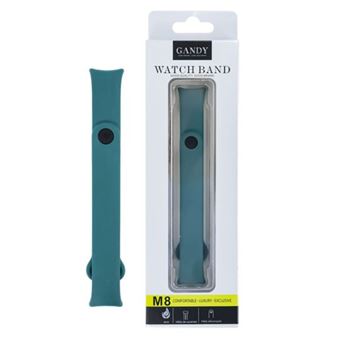 Bracelete/Pulseira de Silicone Gandy Compatível com Mi Band 8 - Verde Escuro - 1