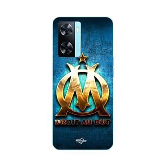 Capa Maniacase para Oppo A57s 4G | OM ouro a brilhar diretamente para o golo fundo azul - 1