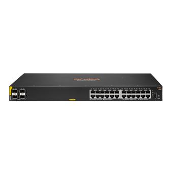 Switch de Rede HPE Aruba Networking Aruba 6000 24G Class4 PoE 4SFP 370W - 1