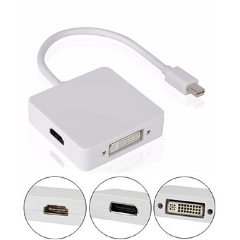 Adaptador Multi4you Mini DisplayPort Thunderbolt para HDMI / DVI / DisplayPort 3 em 1 - 1