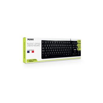 Teclado com Fios Port Designs 900753 | Idioma: Francês | Preto - 1