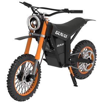 Motocicleta Elétrica GUNAI GN21 | 1200W | 48V | 21Ah | Velocidade Máxima | 55km/h - Preto - 1