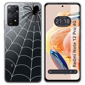 Capa Tumundosmartphone de silicone transparente para Xiaomi Redmi Note 12 Pro 4G desenhos de aranha de design - 1