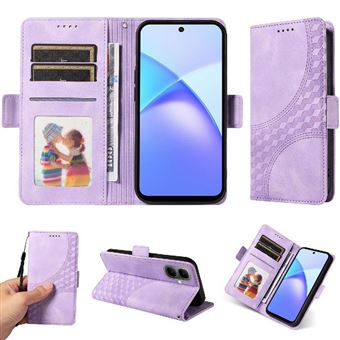 Capa FLOODKING para Infinix smart 10 4G | Design Acolchoado | Couro PU Premium | Roxo - 1