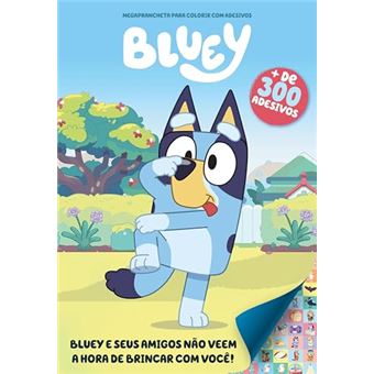 Bluey Megaprancheta Para Colorir Com Adesivos - 1