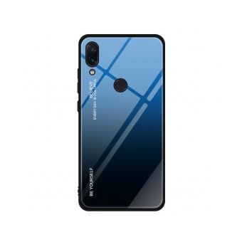 Película de Vidro Temperado Lmobile gradiante Durable Cover Back para Xiaomi Redmi Note 7 - Preto- Azul - 1